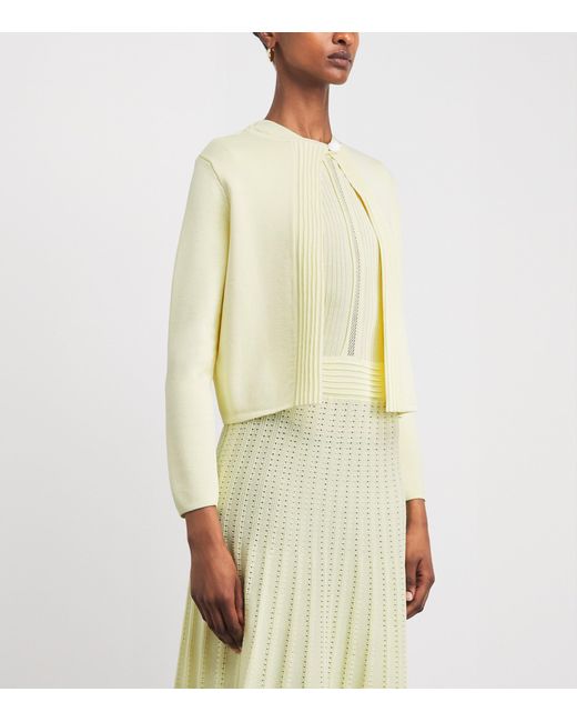 Edeline Lee Natural Knitted Open Cardigan