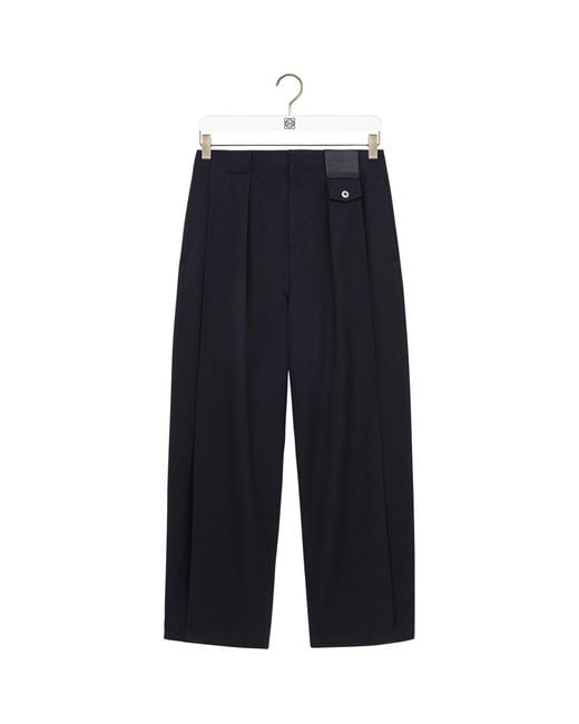 Loewe Blue Cavalry Twill Trousers for men
