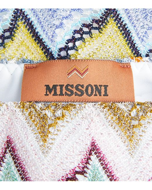 Missoni White Zigzag Triangle Bikini