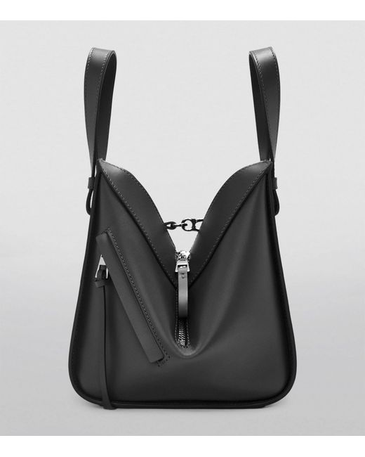 Loewe Black Leather Compact Hammock Top-handle Bag