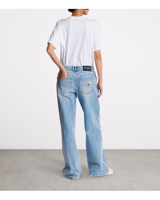 Balmain Blue Straight Jeans