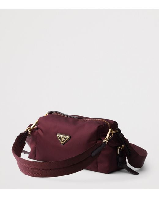 Prada Purple Small Re-Nylon & Leather Explore Bag