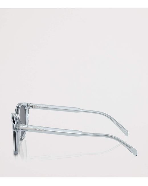 Prada Gray Acetate Pillow Sunglasses for men