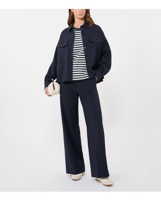 Weekend by Maxmara Blue Cotton Stripe T-Shirt