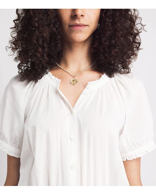 PAIGE White Cotton Voile Nisha Mini Dress