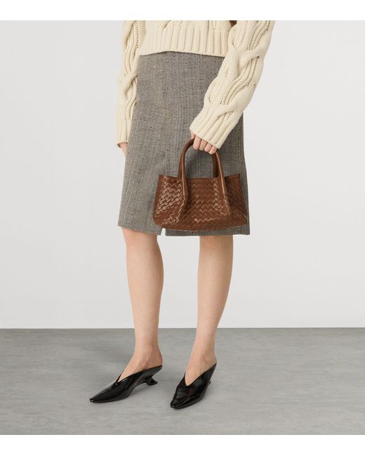 Bottega Veneta Brown Small Leather Pinacoteca Top-Handle Bag