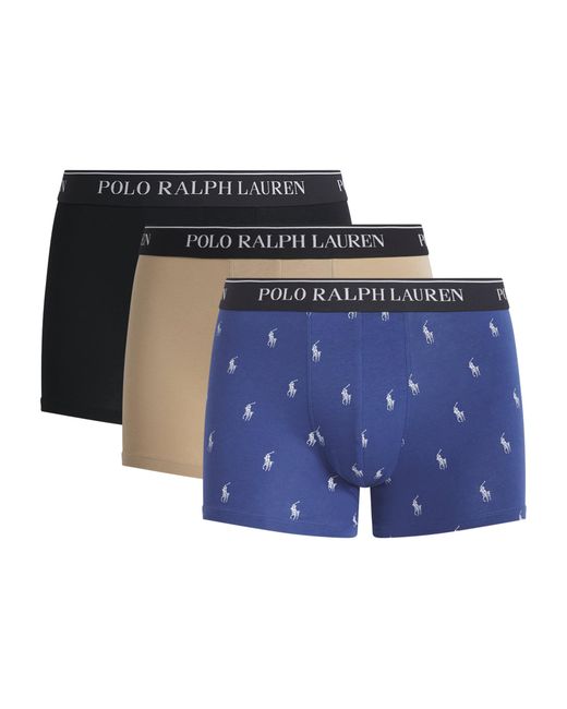 Polo Ralph Lauren Blue Stretch-Cotton Classic Trunks for men