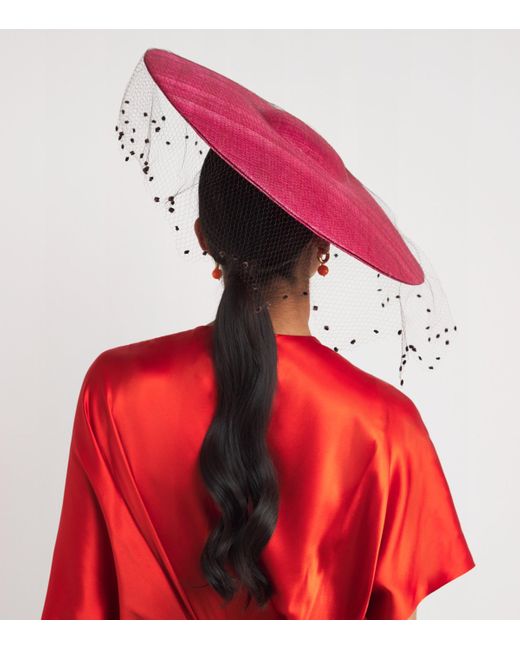 EMILY - LONDON Pink Veiled Hat Fascinator