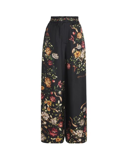 Agua Bendita Black Silk Tota Paramo Trousers