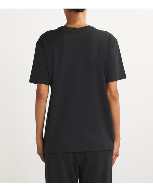 Skims Black Cotton-Blend Oversized T-Shirt