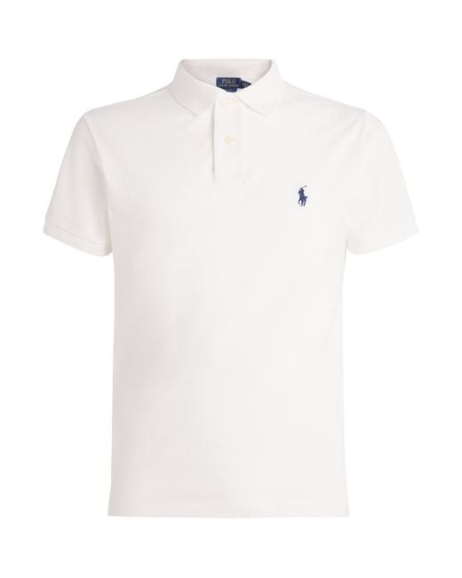 Polo Ralph Lauren White Cotton Mesh Slim-Fit Polo Shirt for men