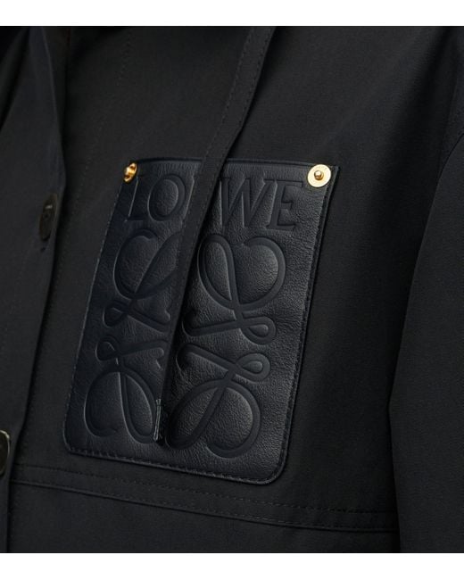 Loewe Black Hooded Parka Jacket