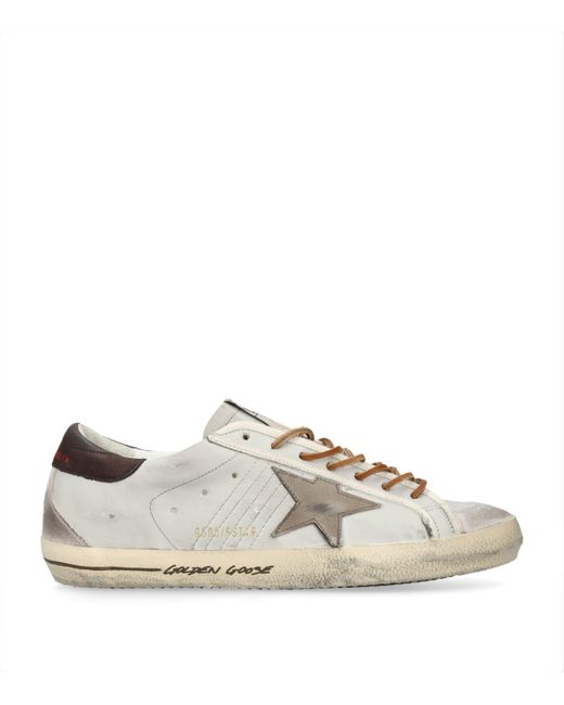 Golden Goose Deluxe Brand White Leather Super Star Sneakers for men