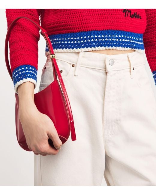 Mother White The Lemon Twist Sneak Wide-Leg Jeans