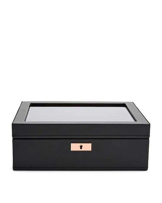 Wolf Black Vegan Leather Axis 8-Piece Watch Box