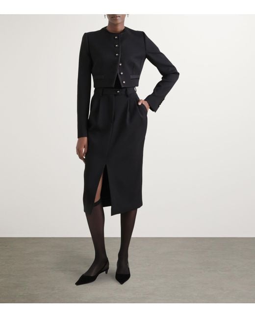 Dolce & Gabbana Black Wool Cropped Jacket