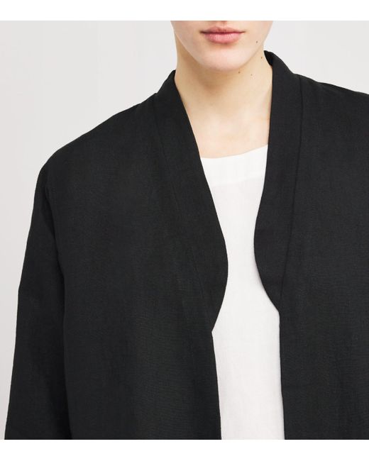 Eskandar Black Linen Bakhtiari Coat