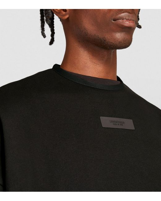 Fear Of God Black Logo-patch Sweatshirt for men
