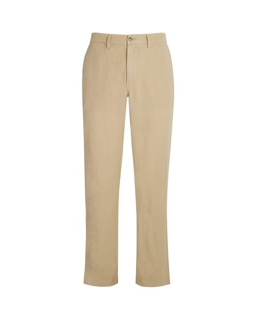 Polo Ralph Lauren Natural Linen-Cotton Straight Trousers for men