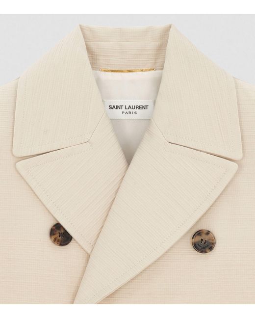 Saint Laurent Natural Wool-blend Overcoat