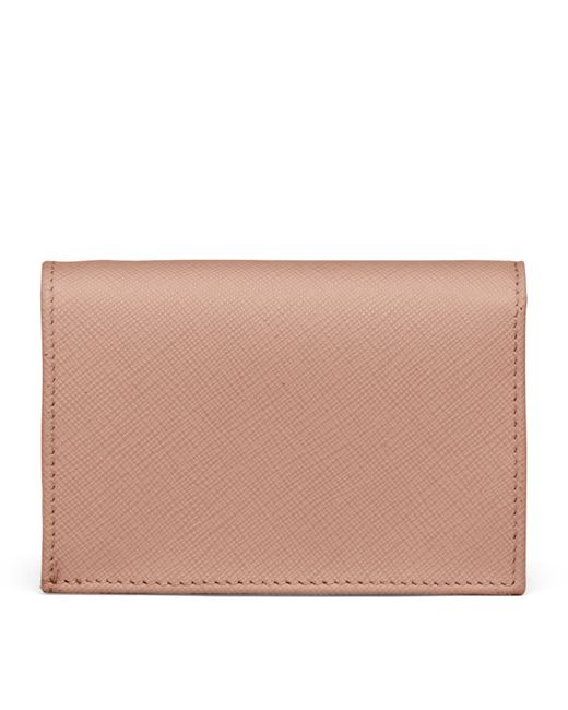 Prada Natural Small Saffiano Leather Bifold Wallet