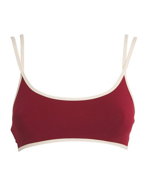 Eres Red Cut-Out Iman Bikini Top