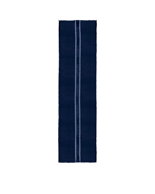 Chopard Blue Wool-Silk Classic Scarf