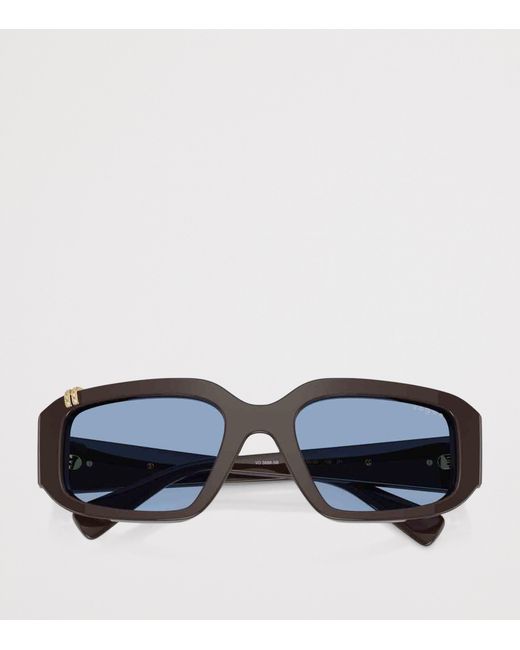 Vogue Blue Rhinestone Irregular Sunglasses