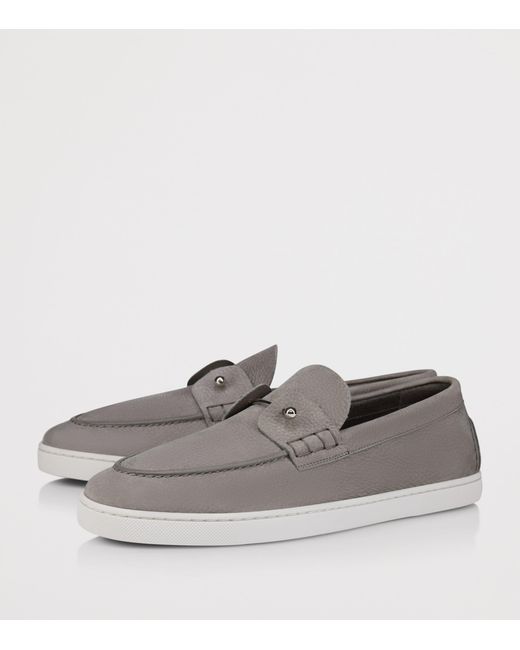 Christian Louboutin Gray Chambeliboat Bateau Loafer for men