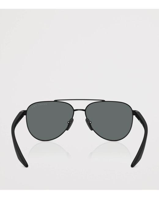 Prada Linea Rossa Gray Metal A52S Aviator Sunglasses for men