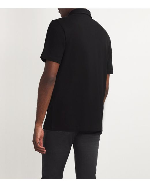 Brioni Black Cotton Polo Shirt for men