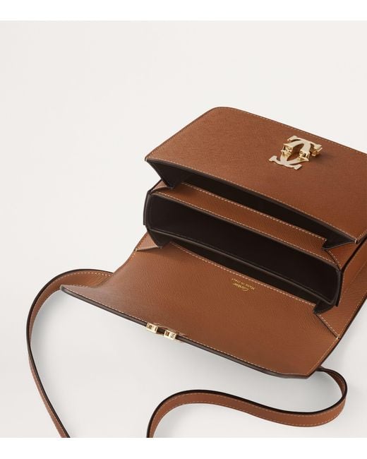 Cartier Brown Mini Calfskin C De Shoulder Bag