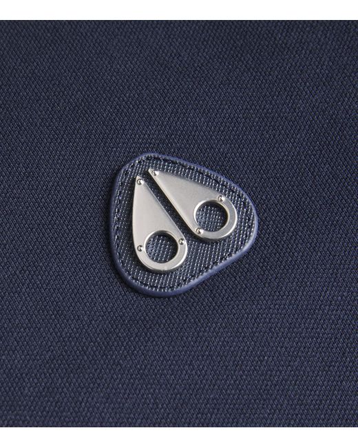 Moose Knuckles Blue Logo Polo Shirt for men