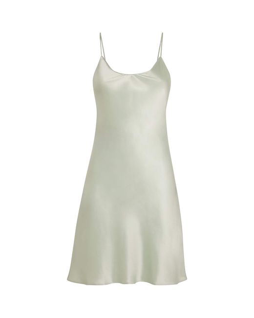 Olivia Von Halle Green Silk Venus Slip Nightdress