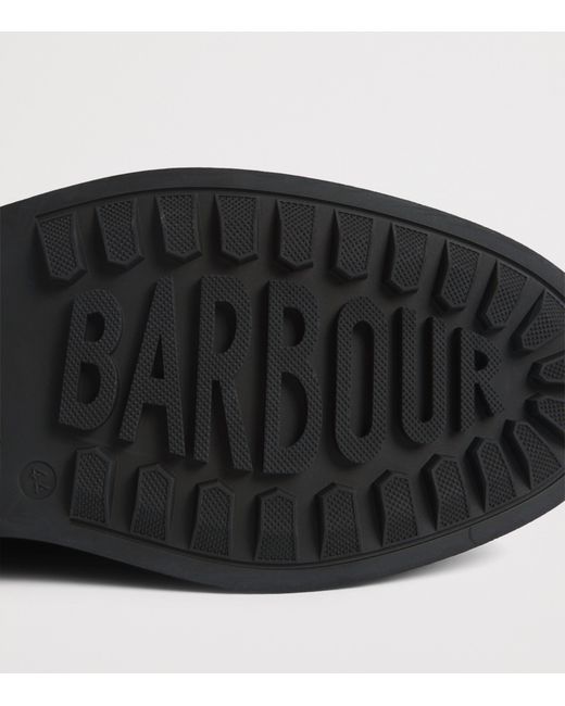 Barbour Black Leather Hale Chelsea Boots for men