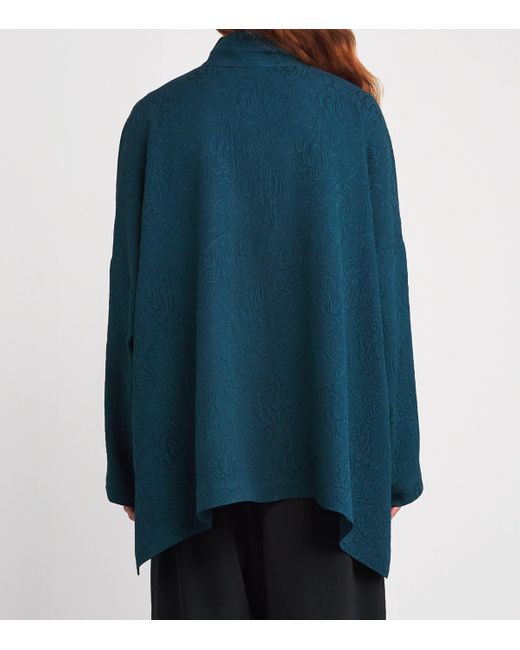 Eskandar Blue Silk Shirt