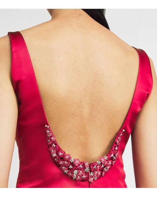 Sabina Bilenko Red Sleeveless Mistletoe Gown