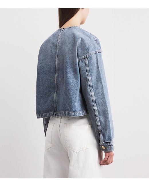 Anine Bing Blue Blanche Denim Jacket
