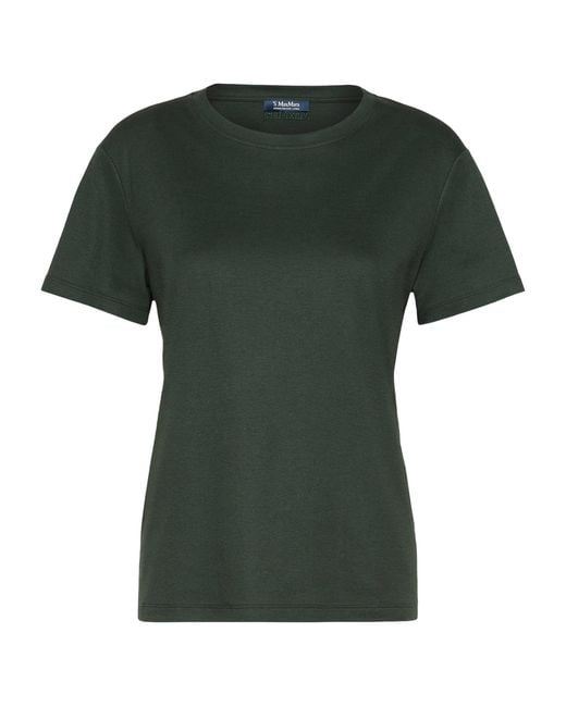 Max Mara Green Stretch-Cotton T-Shirt
