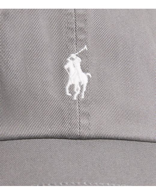 Polo Ralph Lauren Gray Cotton Logo Baseball Cap for men