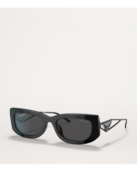 Prada Black Acetate Rectangle Pr14Ys Sunglasses