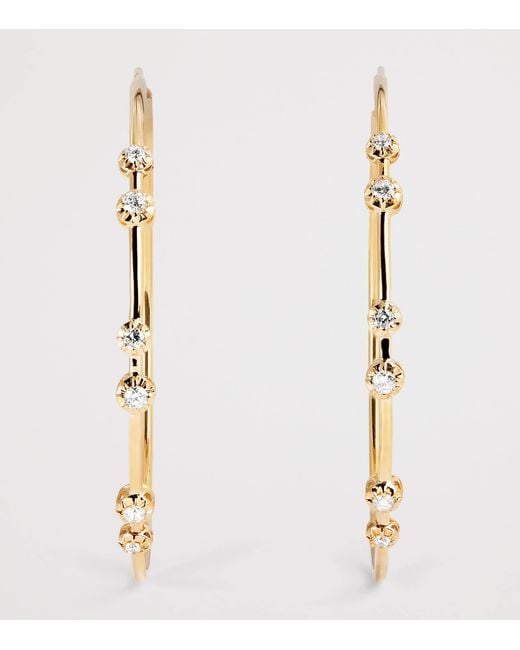 Jacquie Aiche Metallic And Diamond Sophia Hoop Earrings