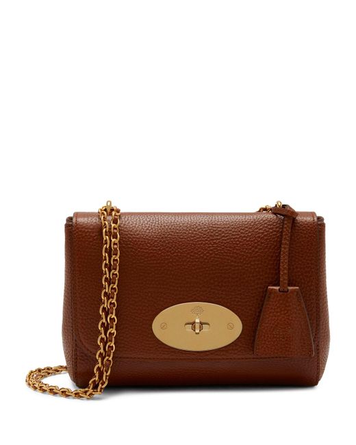 Mulberry Brown Lily Grained-leather Shoulder Bag