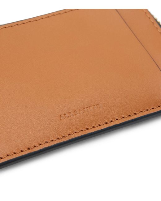 AllSaints Brown Leather Remy Wallet