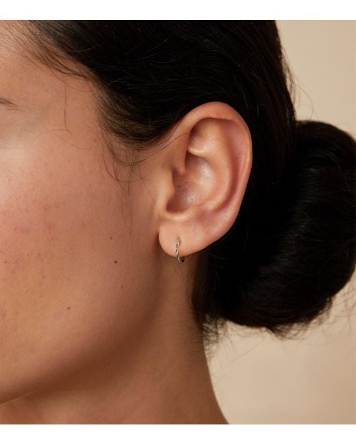 Astrid & Miyu Natural Small Twist Hoop Earrings