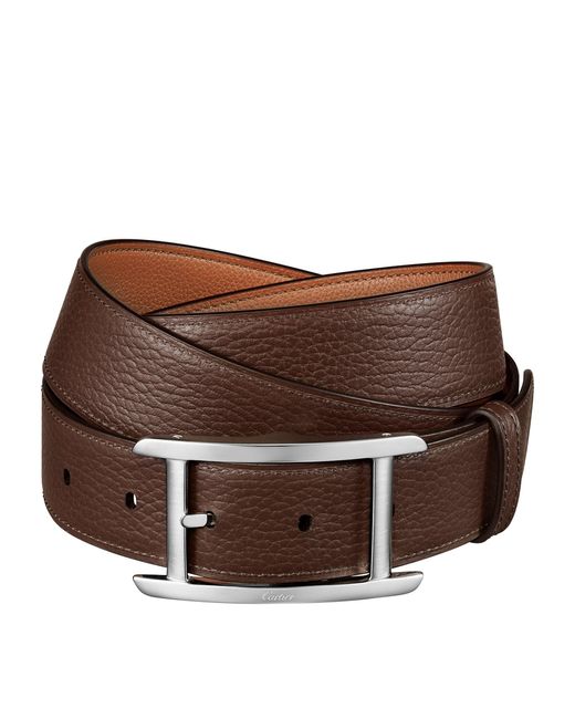 Cartier Brown Leather Tank De Belt