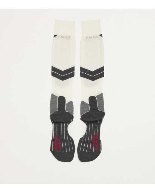 Falke White Sk4 Skiing Socks