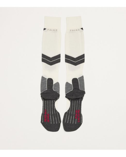 Falke White Sk4 Skiing Socks
