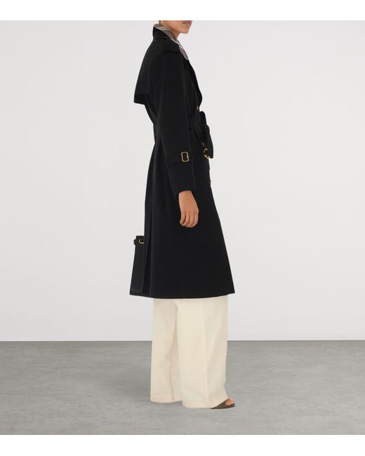 Burberry Black Long Castleford Trench Coat