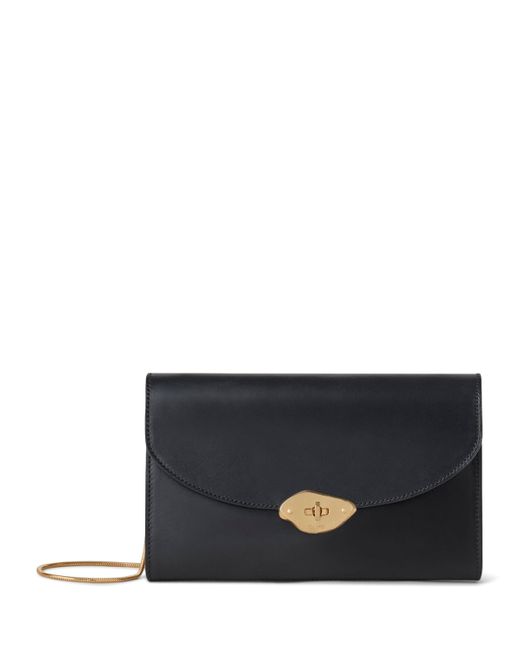 Mulberry Black Leather Lana Clutch Bag